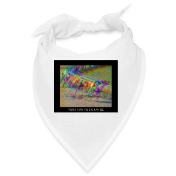 Fast Racing Greyhounds - Glitch Design - Bandana - Weiß - Vorne