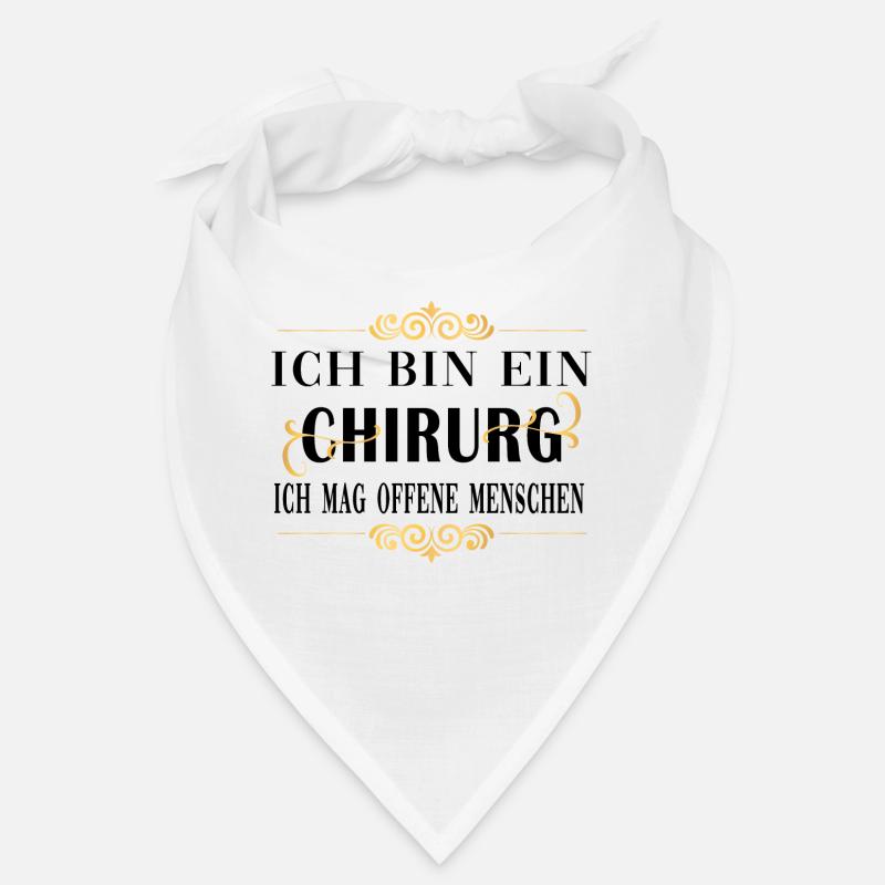 chirurg mag offene menschen schwarz gold pattern Bandana
