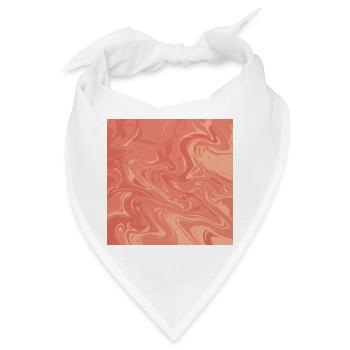 Orange Marmor - Bandana - Weiß - Vorne
