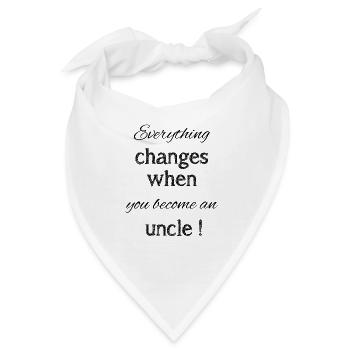 Become an uncle | Onkel | Bester Onkel - Bandana - Weiß - Vorne