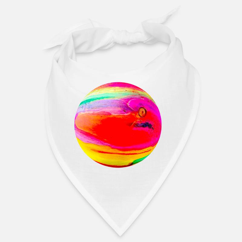 Holzoptik bunt - Ball 3D Bandana