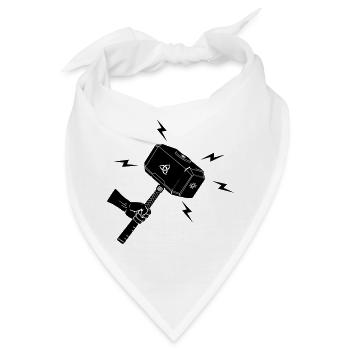 Hammer von Thor Thors Hammer Mjolnir - Bandana - Weiß - Vorne