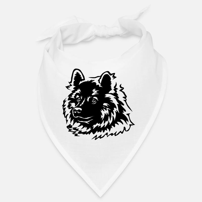Eurasier Kopf - Bandana - Weiß