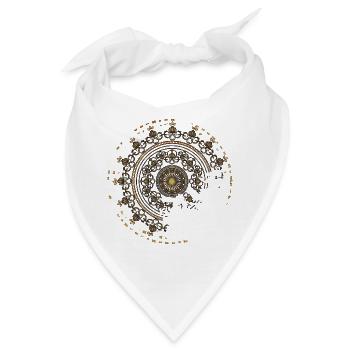 filigran gestaltetes ornamentales Fragment - Bandana - Weiß - Vorne