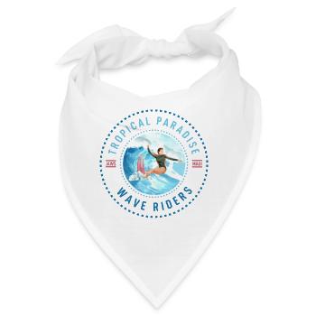 Tropical Paradise Wellenreiter - Bandana - Weiß - Vorne
