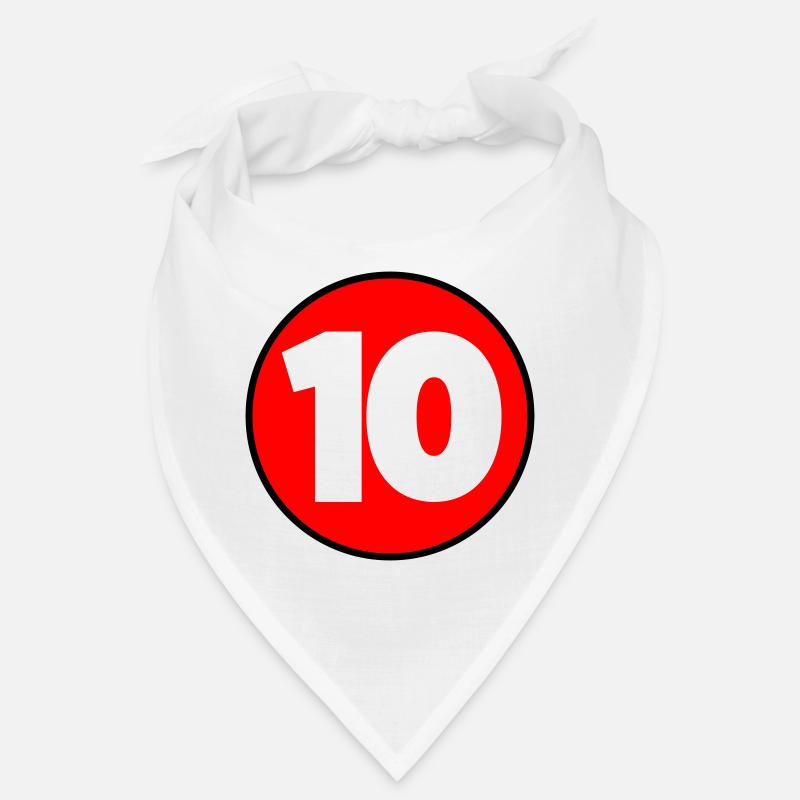 Geburtstag Birthday 10 - Bandana - Weiß