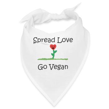 Spread Love - Go Vegan - Bandana - Weiß - Vorne