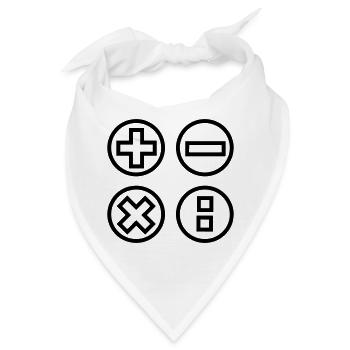 Logo mit vier Emblemen berechnen Schattenbild - Bandana - Weiß - Vorne