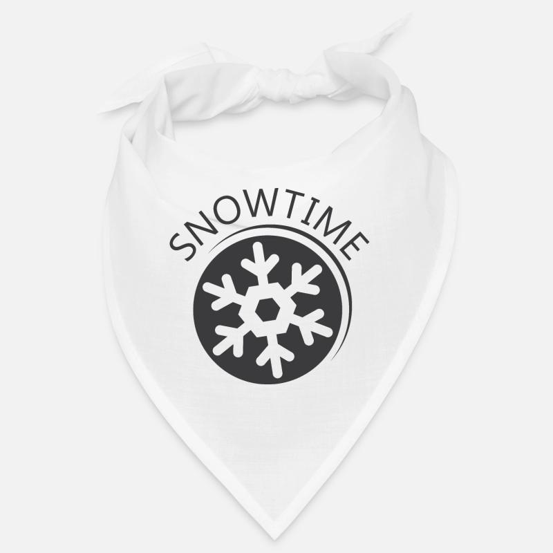 Snowtime Snowflake Snow Crystal Icon Logo Bandana