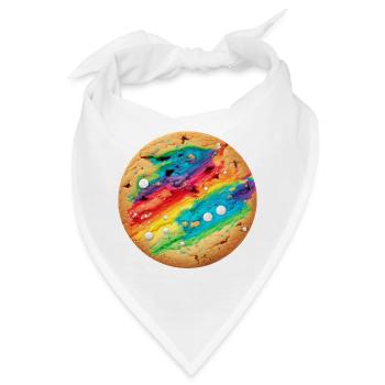 Regenbogenkeks Kunstwerk - Bandana - Weiß - Vorne