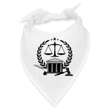 Hof mit Waage - Bandana - Weiß - Vorne