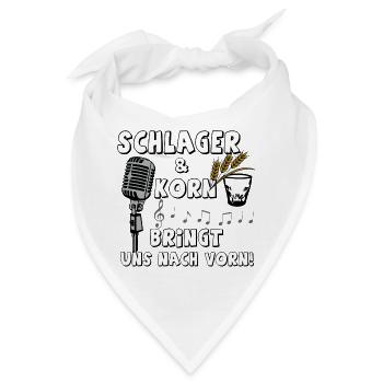 Schlager Party , Schlager Musik , Schlager Korn - Bandana - Weiß - Vorne