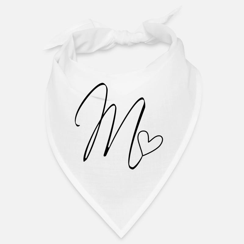 Buchstabe M Buchstabe-M Kalligrafie Bandana