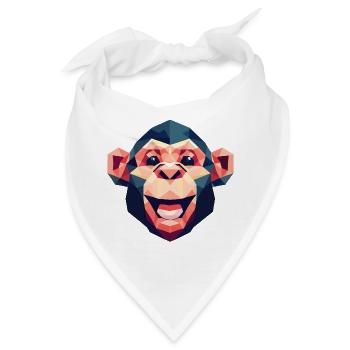 Polygon-Affe - Bandana - Weiß - Vorne