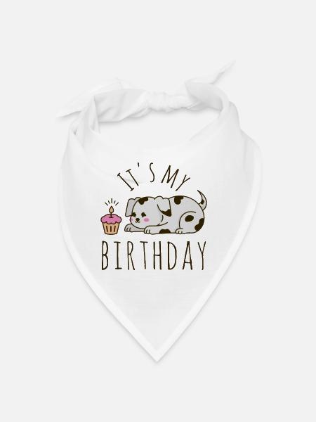 C’est mon chien d’anniversaire - Bandana - blanc