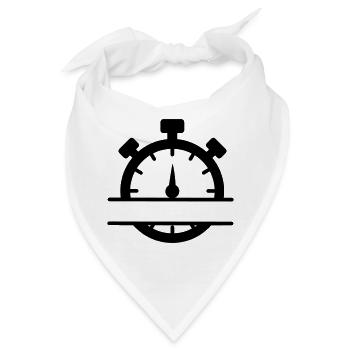 Stoppuhr mit Banner - Bandana - Weiß - Vorne