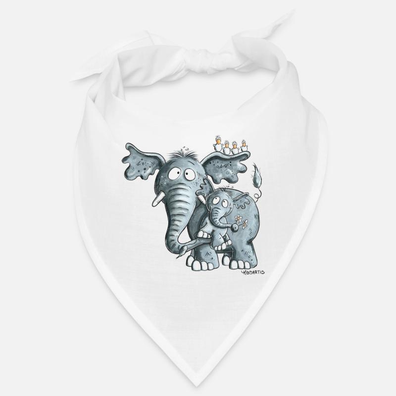 Elephant Mom and Elephant Baby Bandana