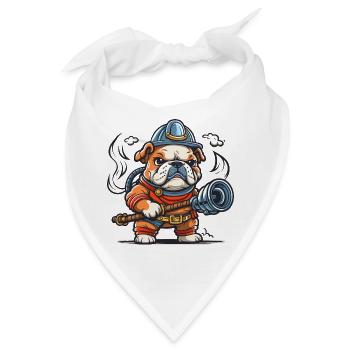 Bulldoggen-Brigade - Bandana - Weiß - Vorne