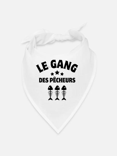 pêche, pêcheur amateur, truite - Bandana - blanc