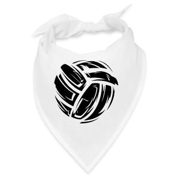 Leder Ball Material Illustration Volleyball Symbol - Bandana - Weiß - Vorne