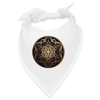 Blume des Lebens - Bandana - Weiß - Vorne
