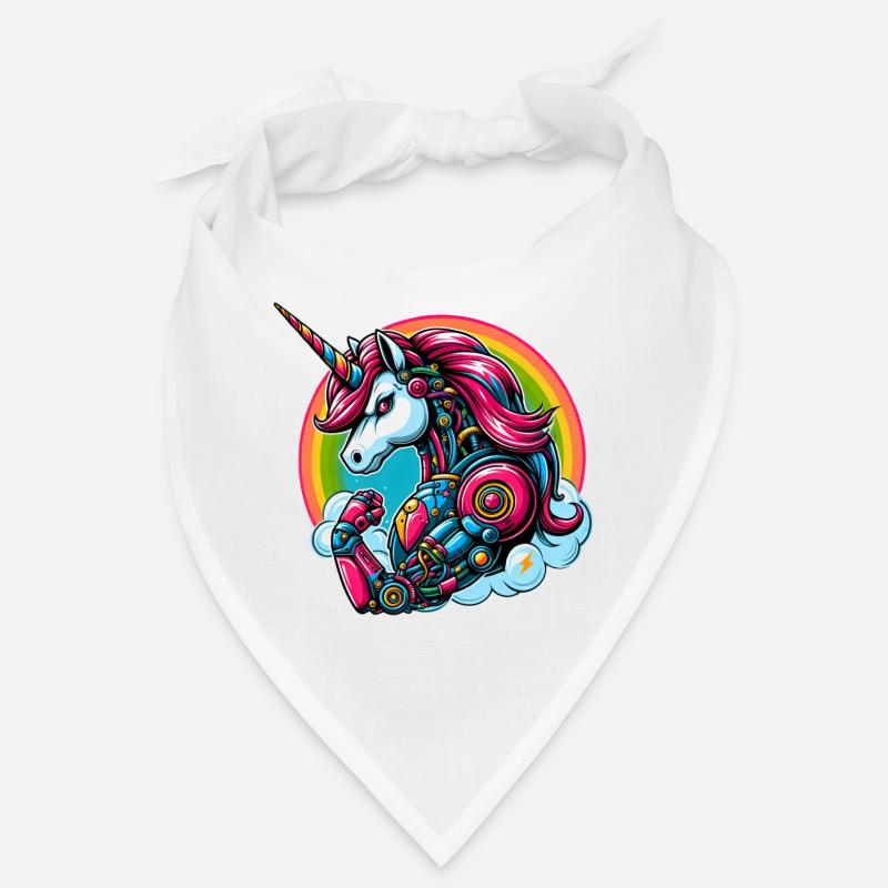 Licorne Robot Cyborg Arc-en-ciel Science-Fiction Bandana
