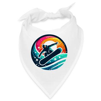 Vibrationen der Snowboard-Evolution - Bandana - Weiß - Vorne