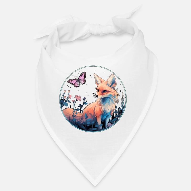 Fuchs mit Schmetterling Bandana