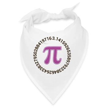 Pi-Tag - Glücklicher Pi-Tag - Bandana - Weiß - Vorne