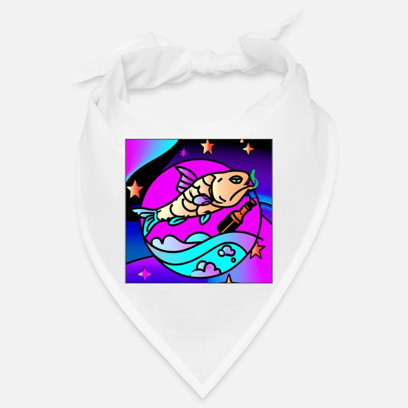 Poisson vaperwave/retrowave ivre. Bandana