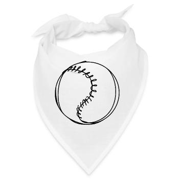 Baseball Ball - Bandana - Weiß - Vorne