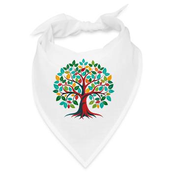 Baum des Lebens - Bandana - Weiß - Vorne