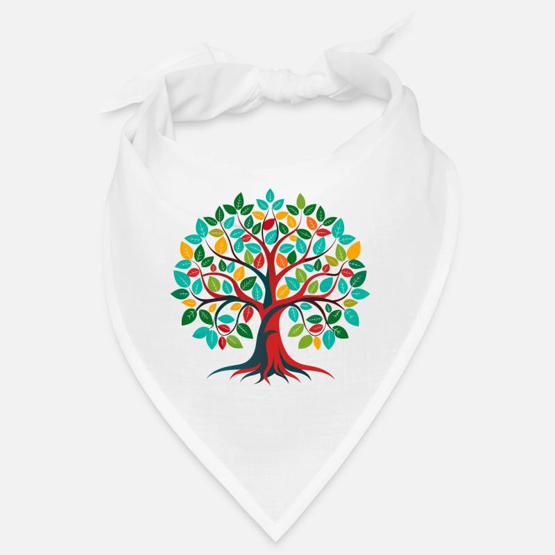 Baum des Lebens - Bandana - Weiß