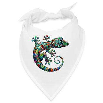 Gecko - Bandana - Weiß - Vorne
