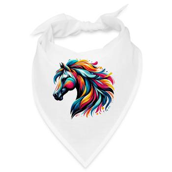 Pferd - Bandana - Weiß - Vorne