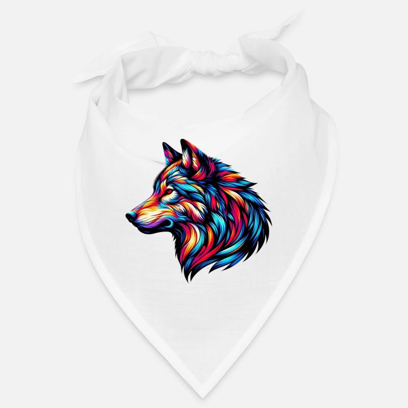 Wolf - Bandana - Weiß