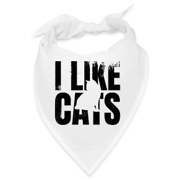 Katzenliebe - Bandana - Weiß - Vorne