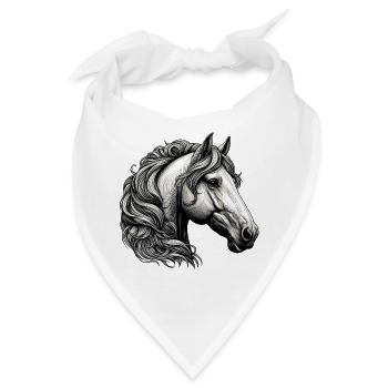 Pferd - Bandana - Weiß - Vorne
