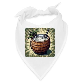 Cocktail / Bar / mixen / Drink / Exotisch / Club - Bandana - Weiß - Vorne