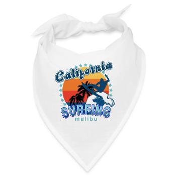 Kalifornisches Surfen in Malibu. - Bandana - Weiß - Vorne