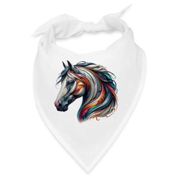 Pferd - Bandana - Weiß - Vorne