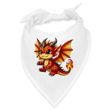 Drache - Bandana - Weiß - Vorne