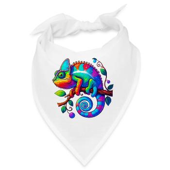 Chamäleon - Bandana - Weiß - Vorne
