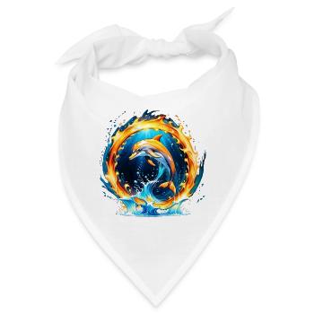 Ein faszinierendes Zusammenspiel von Feuer und Wasser. - Bandana - Weiß - Vorne