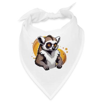 Starker Lemur - Bandana - Weiß - Vorne
