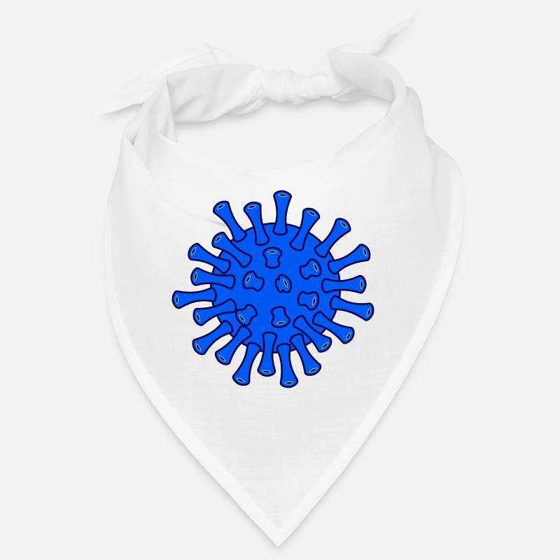 Blue Covid Molecule Illustration Bandana