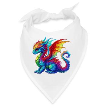 Drache - Bandana - Weiß - Vorne