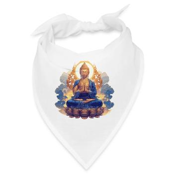 Buddha Buddhismus Religion Spirituell Meditation - Bandana - Weiß - Vorne
