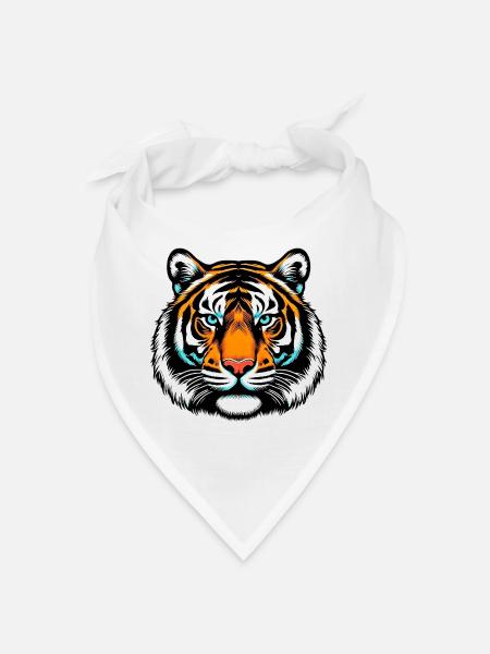 Tiger - Bandana - white - Front