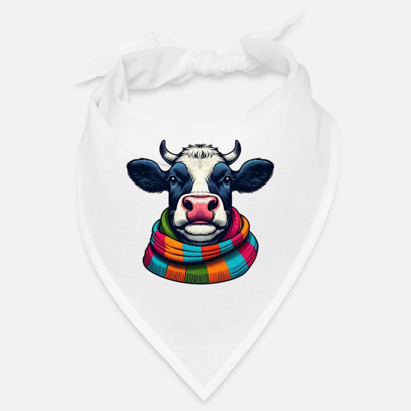 Kuh - Bandana - Weiß